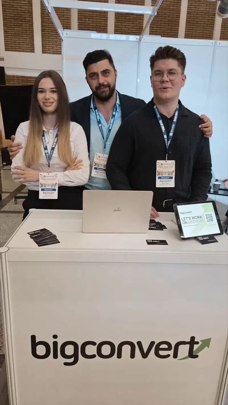The BigConvert team at the agency's stand at Expo Retail 2026, Bucharest