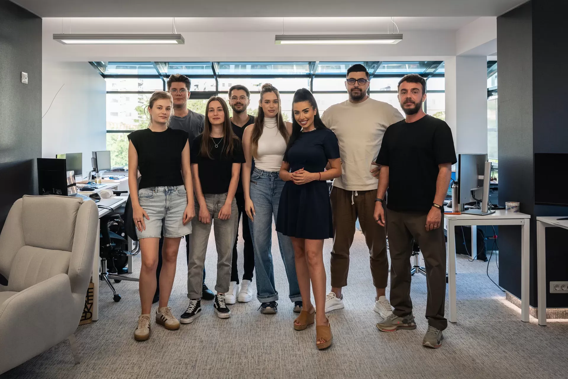 The whole BigConvert team in the Bucharest office